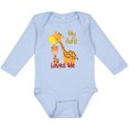 thumbnail image 3 of Inktastic My Aunt Loves Me Giraffe Boys or Girls Long Sleeve Baby Bodysuit, 3 of 5
