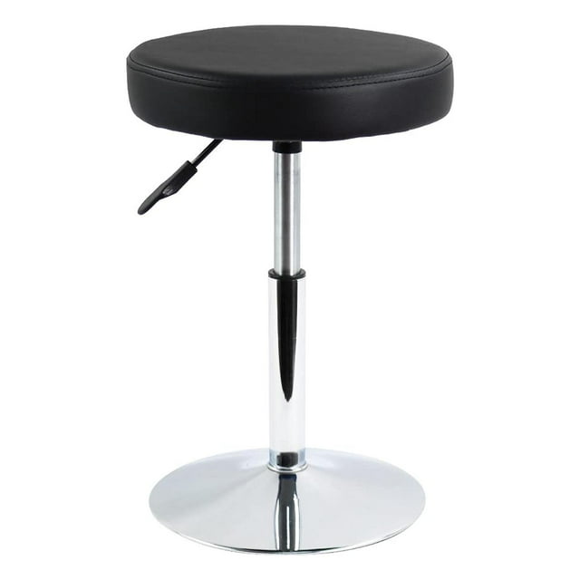 Taburete Giratorio FURWOO Negro Altura Ajustable Pequeño para Oficina, Spa, Salón, Manicura y Tatuaj