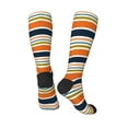 thumbnail image 4 of Easygdp Colorful Pastel Stripes Soccer Socks Sport Knee High Socks Calf Compression Athletic Socks for Men and Women, 4 of 9