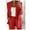 Red, variant on TIMIFIS Pants Suits for Women 2 Piece Blazer Sets Casual Open Front Blazer Pant Suit Business Outfits Solid Long Sleeve Blazer and Slim Pant Sets with Pockets - Spring/Summer