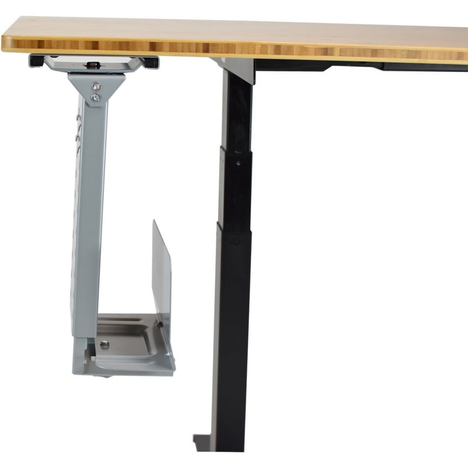 Swiveling UnderDesk Computer CPU Holder for Sit Stand Standing Desk Accessories. Metal swivel