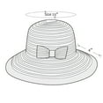 thumbnail image 6 of Women Floppy Sun Beach Hats w/ Bow Wide Brim Summer UV Protection Foldable Gardening Hiking Cap by Tirrinia, 6 of 6