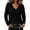 Black, variant on Sweaters for Women Polyester Spandex Slim Fit V Neck Long Sleeve Diamond Open Knit Ribbed Cuffs and Hem Solid Casual Fall
