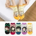 thumbnail image 3 of 5 Pack Womens Demon Slayer Show Socks Soft and Breathable Socks, 3 of 4