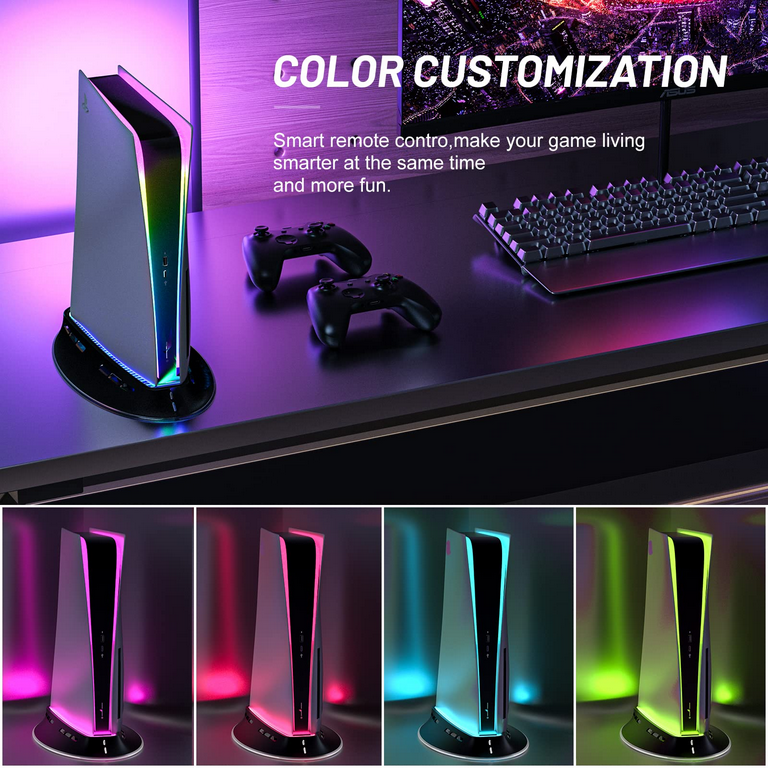 Cooling Fan RGB lighting For PS5 Slim Console Optical Digital Edition Game