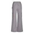 thumbnail image 6 of Fiaer,Womens Cargo Baggy Pants with Multiple Pockets,Women's Plus Size Casual Trendy Straight Legging Trousers,Ladies Hiking Running Joggers Grey XL, 6 of 6