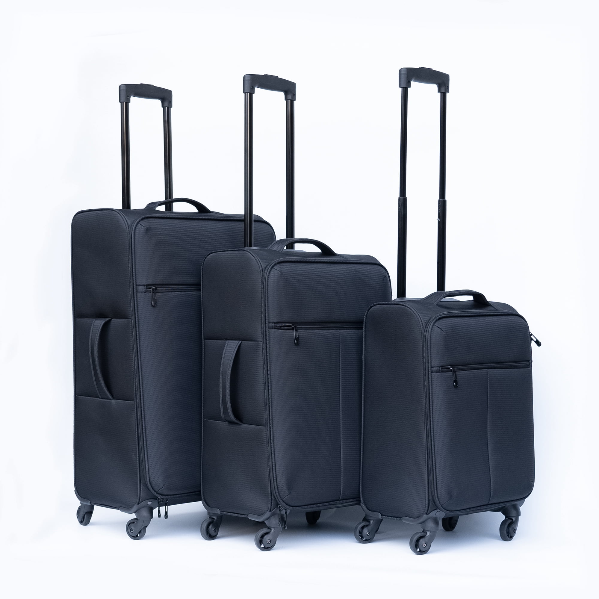 Softside 3PCS Luggage Set 20" Carry-on Luggage, 24" Checked Luggage and 28" Lightweight Suitcase for Travel with TSA Lock Spinner Wheels