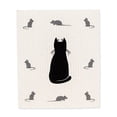 thumbnail image 3 of Abbott Collection 84-ASD-AB-08 S/2 Cat&Mice Dish Cloth-6.5x8 L, 6.5" x 8", White/Black, 3 of 4