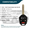thumbnail image 5 of AKS KEYS Replacement Remote Head Key for Subaru 4 Buttons Keyless Entry FCC CWTWB1U811 (1), 5 of 6