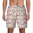 thumbnail image 2 of Picia Drink And Cocktail Glasses pattern Mens Swim Trunks with Compression Liner Stretch Beach Shorts Quick Dry with Zipper Pockets No-Chafing Board Shorts-Small, 2 of 9