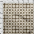 thumbnail image 3 of oneOone Georgette Viscose Brown Fabric Asian Block Floral Craft Projects Decor Fabric Printed By The Yard 42 Inch Wide, 3 of 4