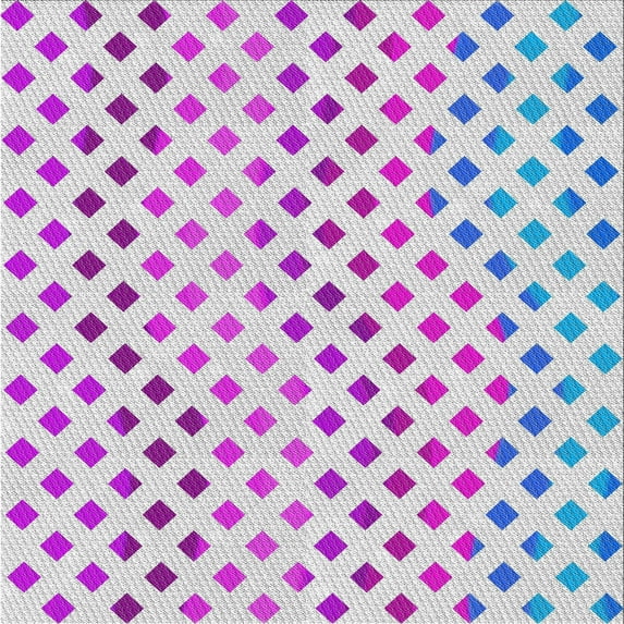 Ahgly Company Indoor Square Patterned Water Blue Novelty Area Rugs, 6' Square