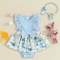 thumbnail image 2 of Kogui New Born Clothes Baby Girl Baby 4th of July Outfit Girl Newborn Infant Toddler T Shirts Oversized Romper Romper Cute Clothes 0 3 6 9 12 18 24 Months (Light Blue,3-6 Months), 2 of 7