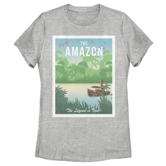 Women's Jungle Cruise Visit the Amazon  Graphic Tee Athletic Heather 2X Large