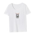 thumbnail image 4 of Camiseta para mujer verano cuello redondo camisa para caminar deportes regalo del día de San Valentín M, 4 of 7