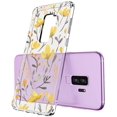 thumbnail image 3 of Galaxy S9 Plus Étui, Motif Floral Jaune Design Clair Étui Rigide en Plastique Transparent avec Pare-Chocs en TPU Étui de Protection pour Samsung Galaxy S9 Plus, 3 of 7