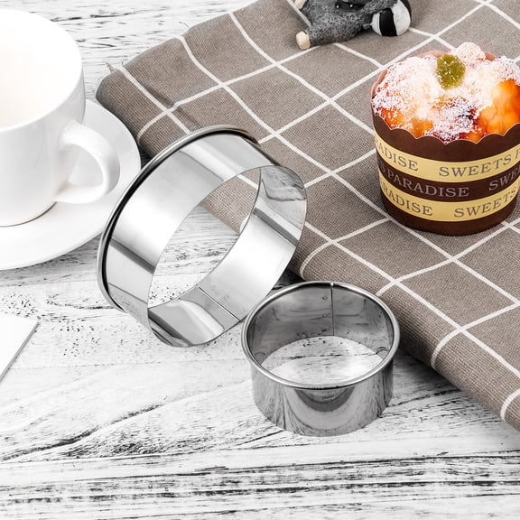 NIAIZEK 12-Piece Round Stainless Steel Baking Pan Set for Home Bakers - Cake, Cookie, Pastry Molds and Baking Accessories