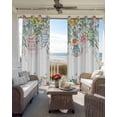 thumbnail image 6 of Easter Eggs Blackout Curtains for Bedroom Living Room Darkening Curtains 54 Inch Long Bunny Eucalyptus Leaves Spring Flower Plant Short Curtain for Small Window Treatment Grommet Drapes 42"x54"x2, 6 of 9