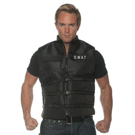 Swat Mens Adult Black Police Task Force Costume Accessory