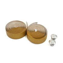 2Pcs Gold Tone Carbon Fiber Pattern Handlebar Tape Grip Wrap for Bike Bicycle