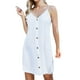 thumbnail image 5 of Vestido sin mangas con tirantes ajustables y cuello en V para niña, Blanco, XXL seitruly AP001327-05, 5 of 7