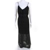 Pre-owned|Jill Jill Stuart Womens Back Zip Spaghetti Strap V Neck Long Dress Black White 6