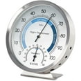 thumbnail image 1 of Indoor Analog Hygrometer Thermometer - High Quality Stainless Steel Humidity Meter and Room Thermometer, 1 of 5