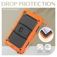 thumbnail image 7 of FJLBDE Case for Samsung Galaxy Tab A9+/A9 Plus 11 inch 2023 SM-X210/X216/X218, Rugged Shockproof Tablet Cases Cover with Kickstand Shoulder Strap, Orange, 7 of 7
