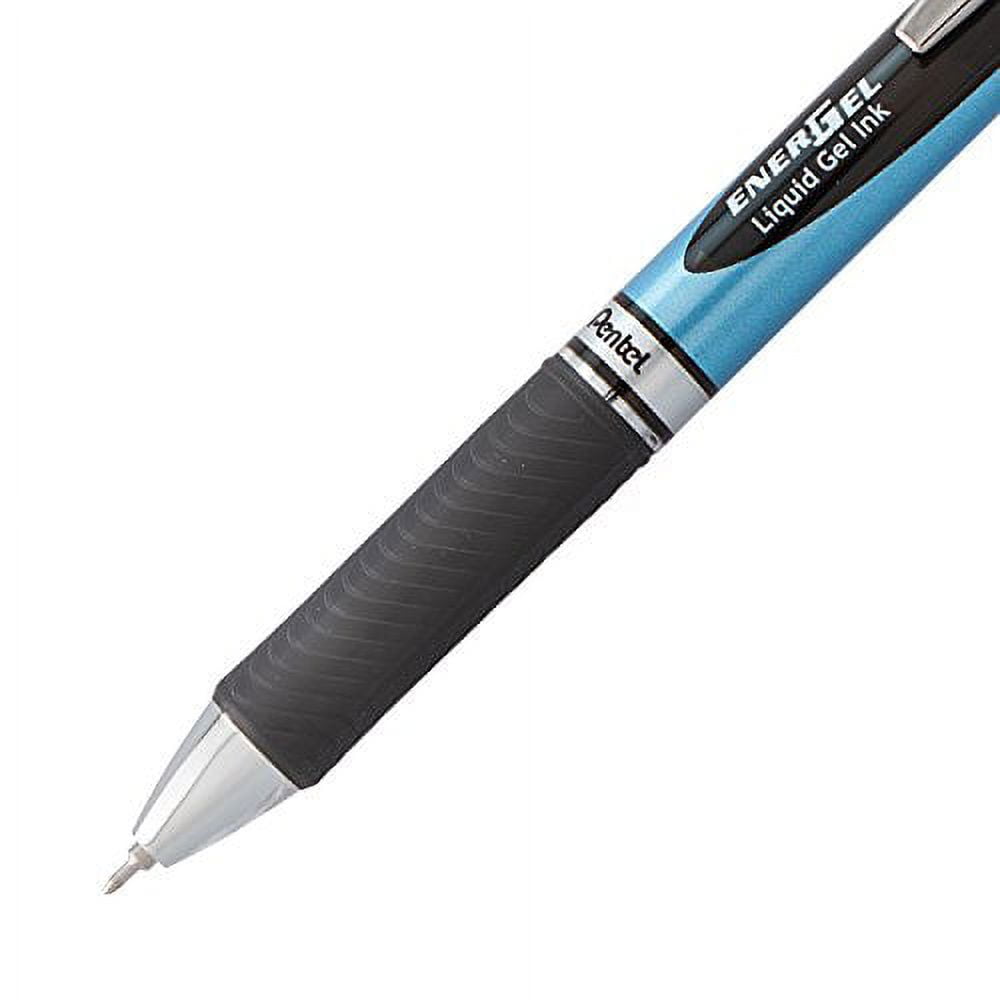 Pentel EnerGel Deluxe RTX Retractable Liquid Gel Pen, 0.5mm, Needle Tip, Black Ink, 3 Pen per Pack (BLN75BP3A)
