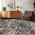 thumbnail image 2 of FairOnly 8'x10'Vintage Floral Area Rug for Living Room Non Slip Soft Stain Resistant Medallion Distressed Indoor Carpet for Bedroom Living Room Home Office,Brown Red, 2 of 7