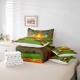 thumbnail image 5 of Feelyou Happy Camping Bedding Comforter Set 7 Pieces for Kids, Rustic Farmhouse Adventure Full Bedding Set, Jungle Bird Animal Reversible Fitted Sheet Flat Sheet, Super Cozy Room Decor, 5 of 7