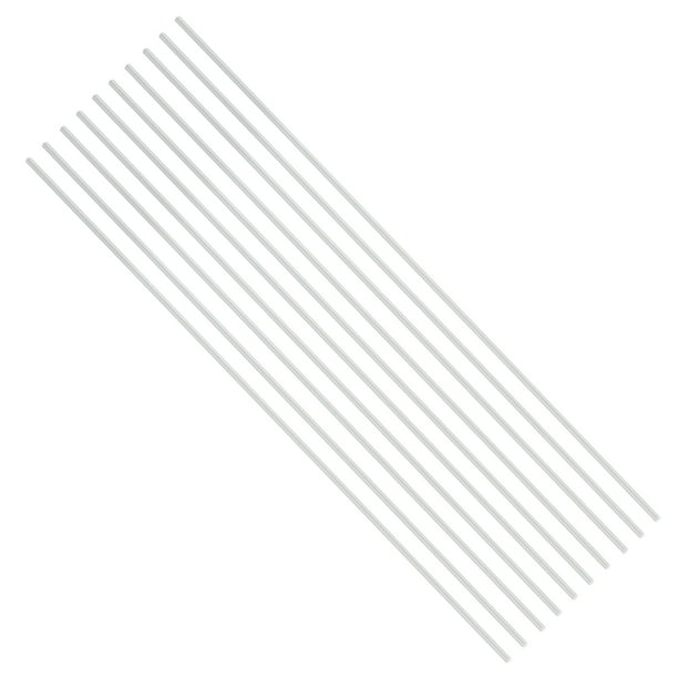 Uxcell 10pcs 1/8"(3mm) Diámetro 6061 Barras Redondas de Aluminio 16"(406mm) Longitud Barra Sólida de Aluminio para CNC Industrial, Manualidades DIY, Robótica, Plata