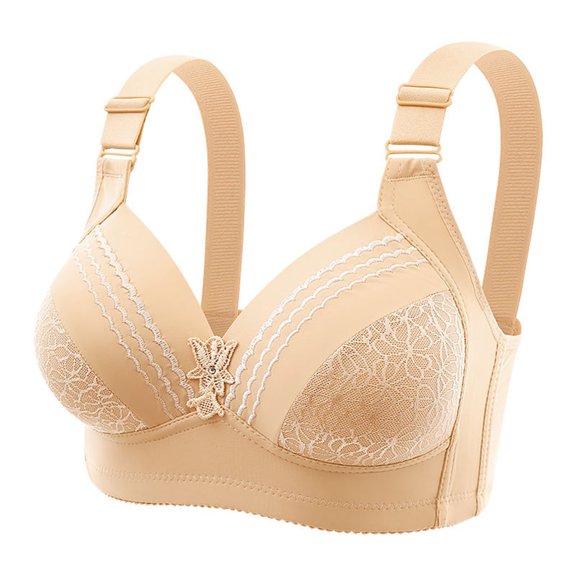 Fesfesfes Bras for Women Wireless Ladies Fashion Plus Size Wire Free Bras Underwear