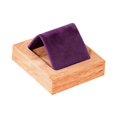 thumbnail image 4 of Soporte de madera para pendientes, exhibidor de pendientes, organizador de pendientes suave para regalo Morado oscuro, 4 of 7