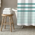 thumbnail image 2 of Creative Products Teal Stripes 71x74 Shower Curtain, 2 of 6