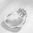 thumbnail image 3 of 11mm Flower Jewelry 925 Silver CZ Solitaire Band Women's Wedding Ring Size 4-9, 3 of 4