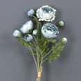 thumbnail image 4 of Artificial Ranunculus Flowers 9 Heads Vintage Silk Flowers Buttercup Long Stems Fake flower bouquets Arrangement (white), 4 of 7