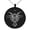 Black, variant on Stainless Steel Oriental Dark Dragon Engraved Small Medallion Circle Charm Pendant Necklace