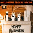 thumbnail image 4 of WHEANG 3 Pcs Halloween Table Decor Cute Tabletop Centerpieces Halloween Wooden Block Sign Rustic Tray Decor, 4 of 5