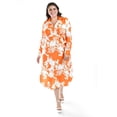 thumbnail image 1 of Vestido Roman Fashion sublimado Tallas Extras 4307 Naranja flor Talla 42, 1 of 6