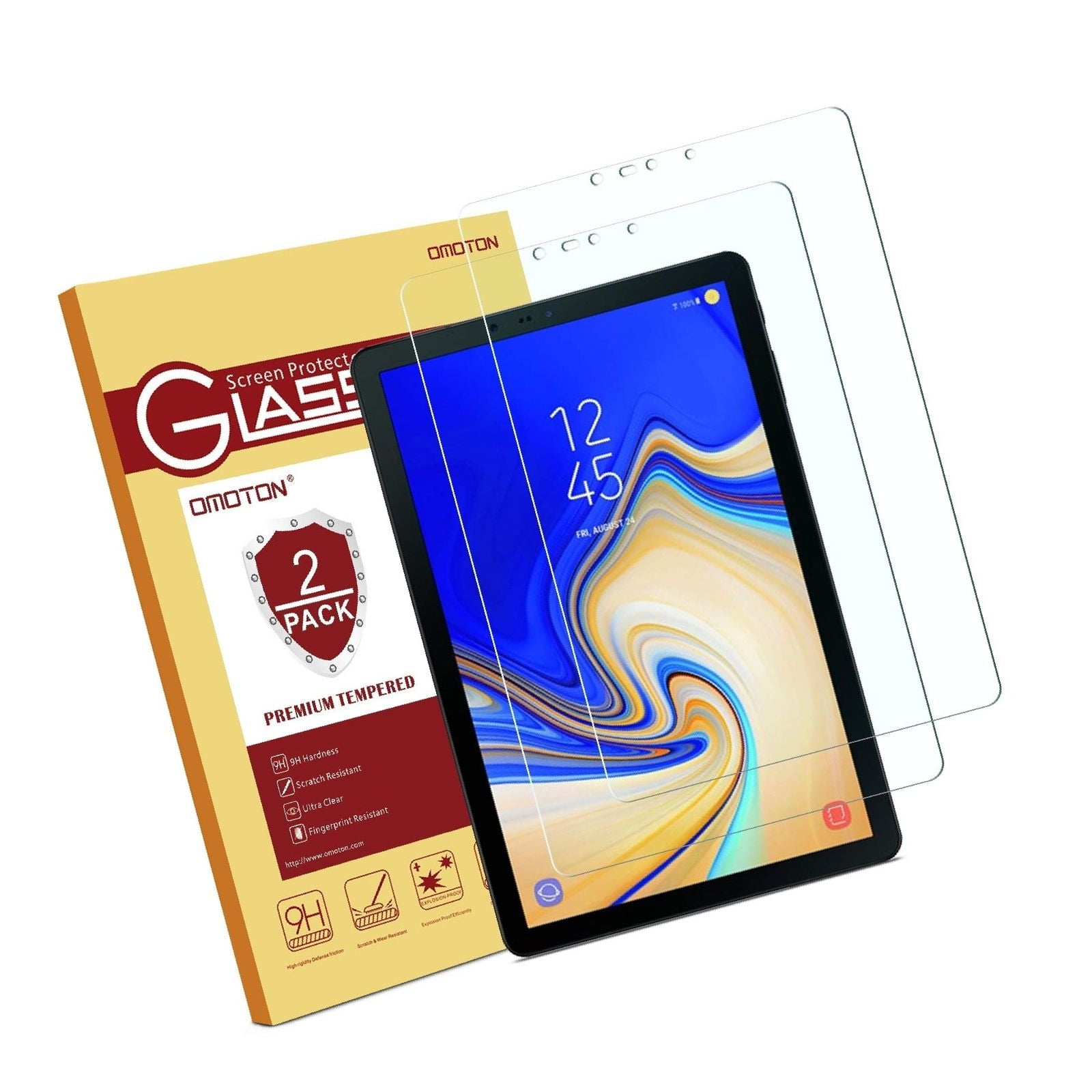 Samsung Galaxy Tab S4 Screen Protector 2 Pack OMOTON Tempered Glass Screen...