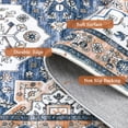 thumbnail image 2 of Vaukki 2'x8' Washable Runner Rug Non Slip Bohemian Rugs for Hallway Kitchen Entryway Laundry Room, Blue Orange, 2 of 8