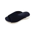 thumbnail image 6 of Wedge Sandals for Women Dressy, Comfortable Low Wedges Heels Ankle Strap Elastic Sandal Flower Rhinestones Blue 8.5, 6 of 6