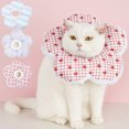 thumbnail image 1 of Visland Pet Recovery Collar Adjustable Drawstring, Flower Shape Cat Cone to Stop Licking Soft Collars for Kitten Puppy And Small Dogs, Post-Surgical Neck Pillow for Wound Protection And Grooming, 1 of 7