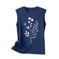 thumbnail image 3 of Generic Womens Flower Print Tank Tops Summer Casual Crewneck Sleeveless Blouses Loose Fit Beach Vacation Camisole, 3 of 3