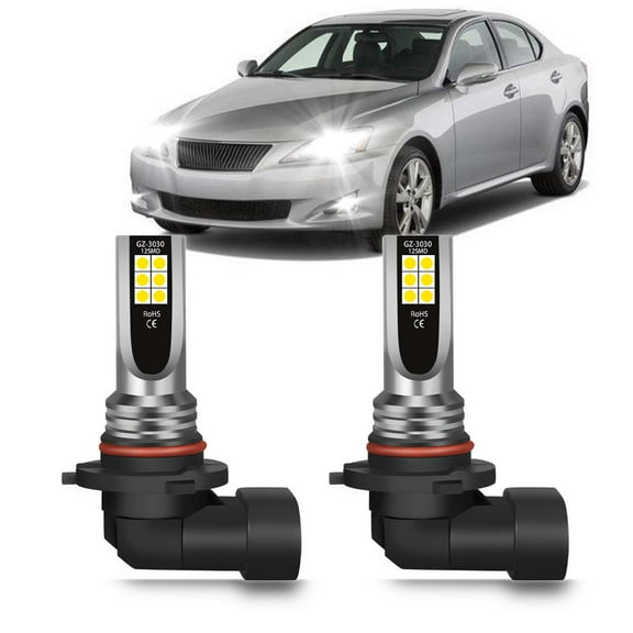 FZPJJNB 9006 LED Headlight Bulbs for 2006-2010 Lexus IS250 IS350 1500 2500 Low Beam HB4 White Kit