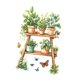 thumbnail image 4 of Pegatina pared con , diseño planta, para decoración fondo, papel tapiz PVC, despegable y pegable para baños, escuelas,, 4 of 9
