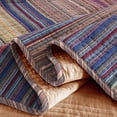 thumbnail image 6 of 3 Piece 100% Cotton Striped Quilt Set Lightweight Bedspread Set CP324, 6 of 11