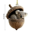 thumbnail image 3 of Forest Animal Acorn Ornaments Cozy Forest Christmas Ornaments, 2026 New Pine Cone Animal Decoration, Woodland Creature Hanging Ornament, Hanging Ornament for Home Decor(E), 3 of 6