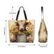 thumbnail image 5 of Fotbe Bucket Flower Cow Bolsa Tote Estética de Lona con Estampado para Mujer - Bolsa Reutilizable de Hombro Casual para Vacaciones, Compras, Trabajo y Gimnasio, 5 of 8